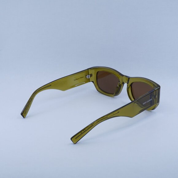?️ New Saint Laurent SL713 004 Sunglasses - Green Frame, Brown Lenses main image 6
